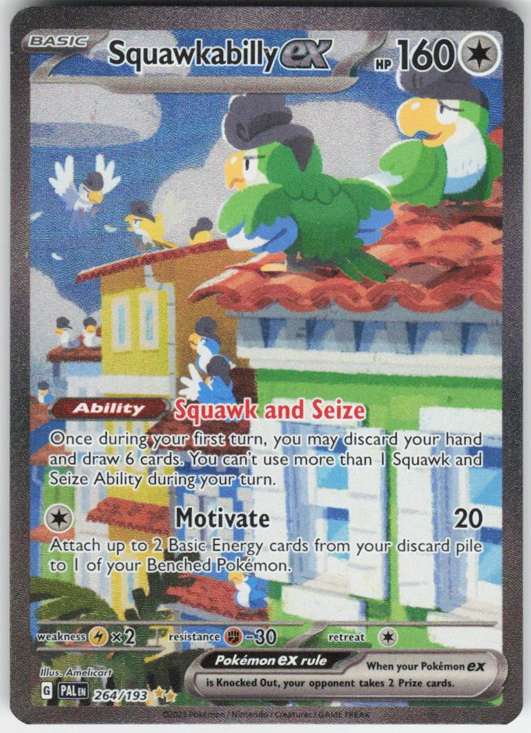 Squawkabilly ex - Special Illustration Rare SV02: Paldea Evolved 264/193 NM (Back)