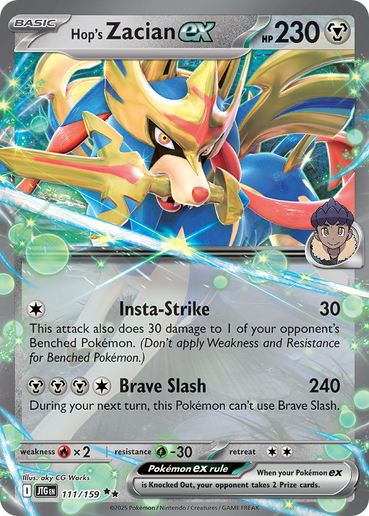 Hop's Zacian ex 111/159 Double Rare Journey Together NM/M