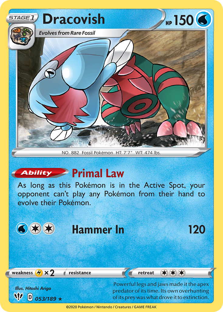 Dracovish 053/189 Rare Darkness Ablaze Holo NM/LP