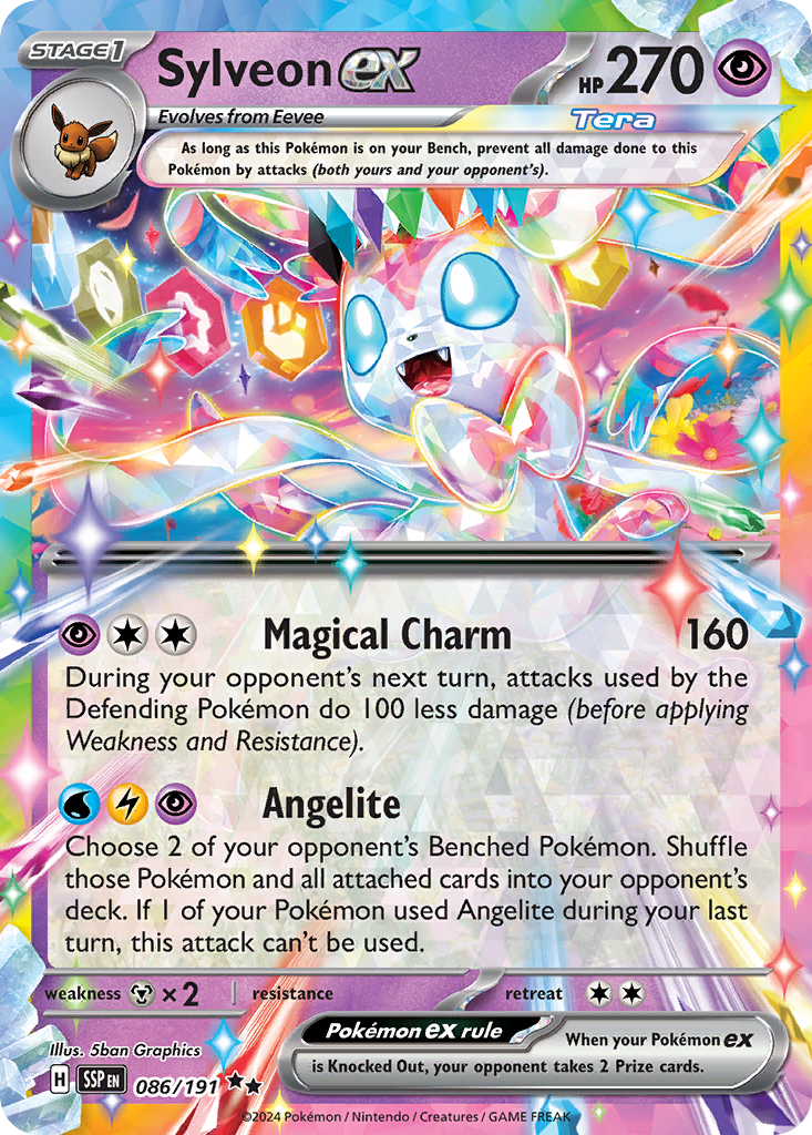 Sylveon ex 086/191 Double Rare Surging Sparks NM/M