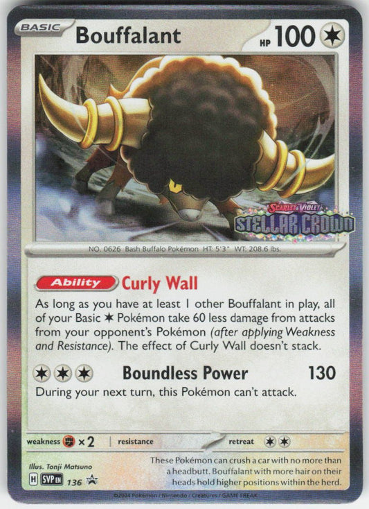 Bouffalant - Promo SV: Scarlet & Violet Promo Cards 136 NM