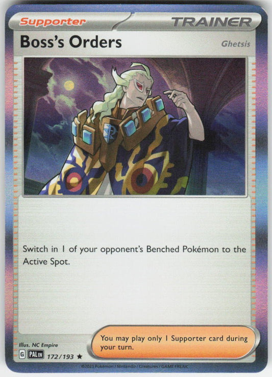 Boss's Orders - Rare SV02: Paldea Evolved 172/193 NM Holo