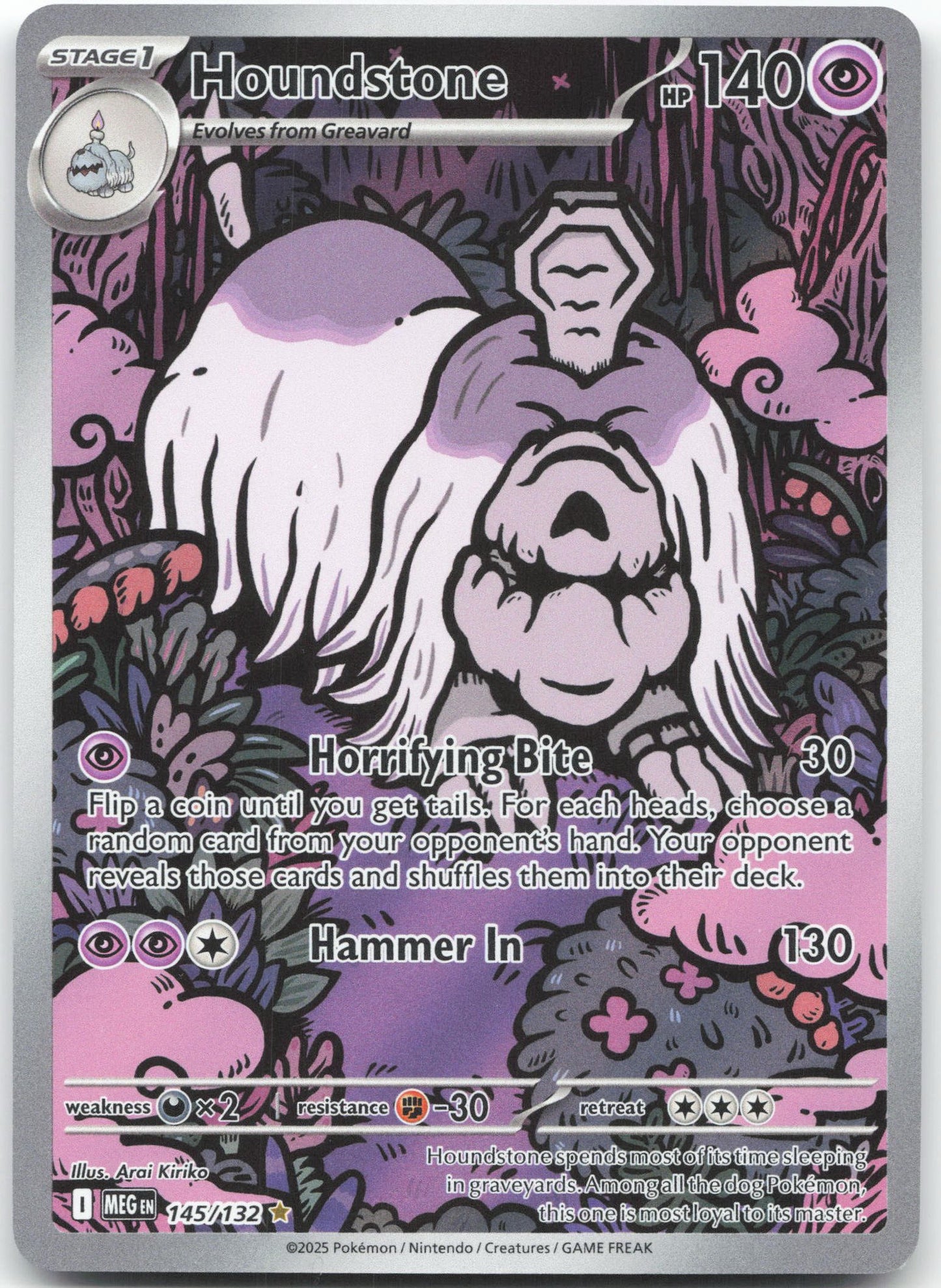 Houndstone - Illustration Rare ME01: Mega Evolution 145/132 NM