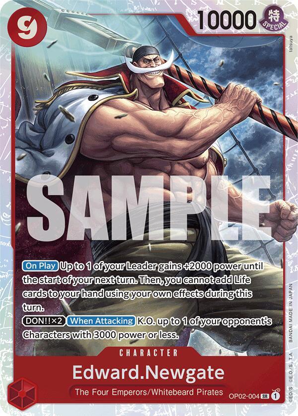 Edward.Newgate (Reprint) OP02-004 Super Rare Premium Booster -The Best- NM/M