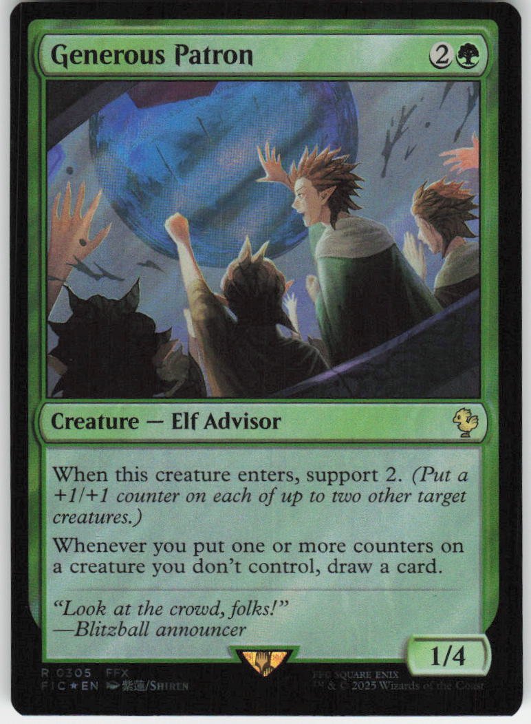 Generous Patron (Surge Foil) R Commander: FINAL FANTASY 305 NM