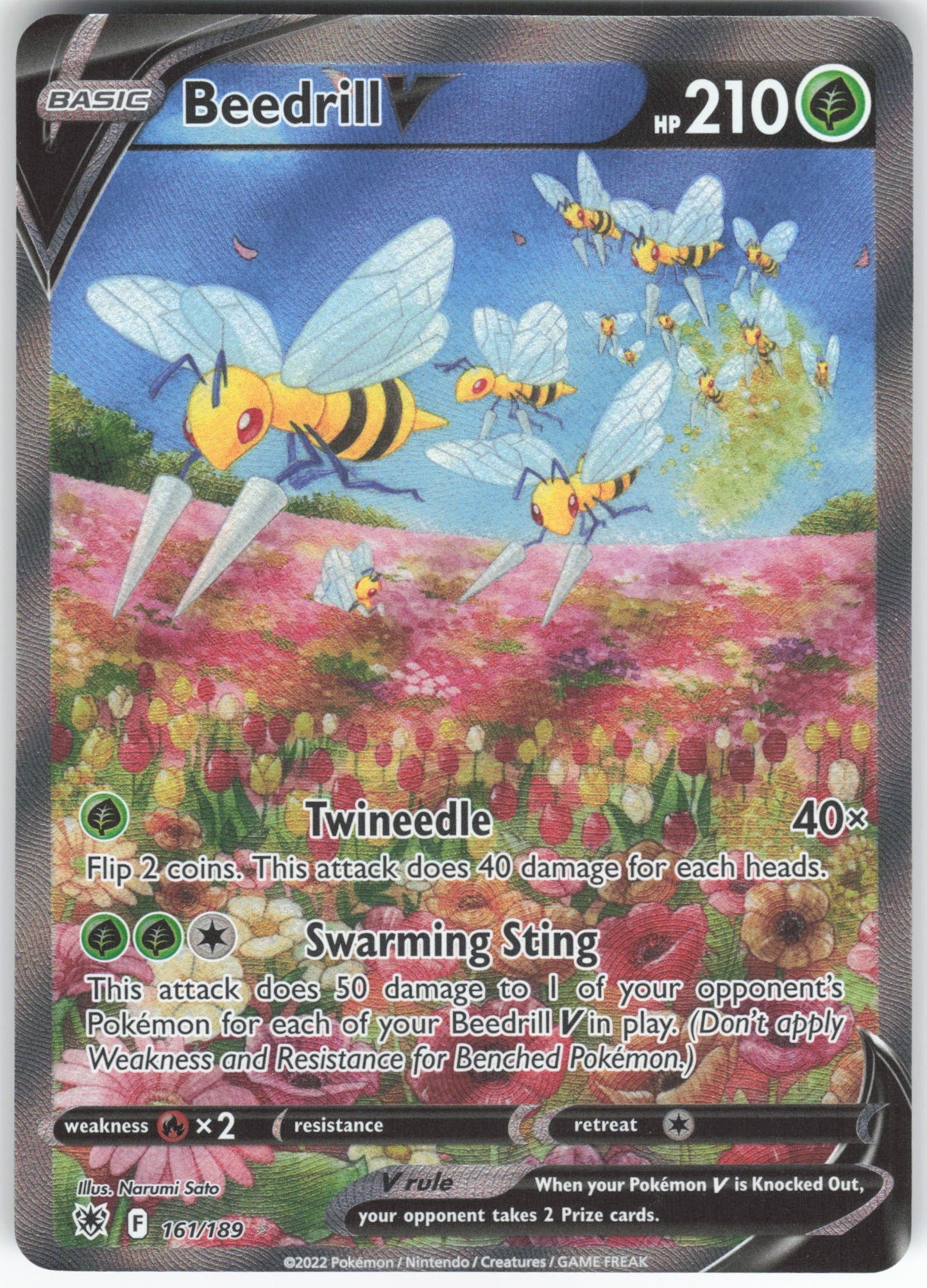 Beedrill V (Alternate Full Art) Ultra Rare SWSH10: Astral Radiance 161/189 NM