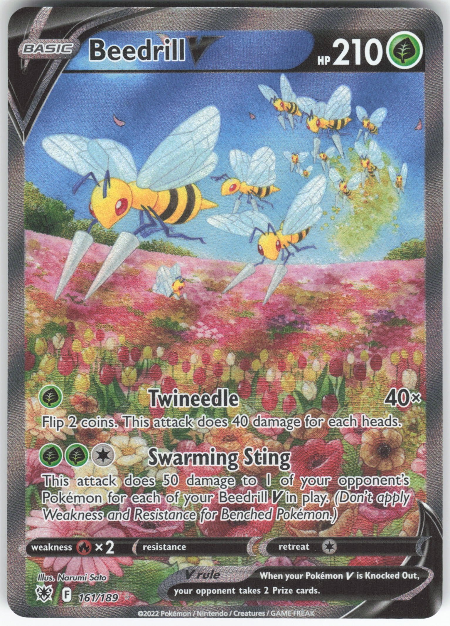 Beedrill V (Alternate Full Art) Ultra Rare SWSH10: Astral Radiance 161/189 NM