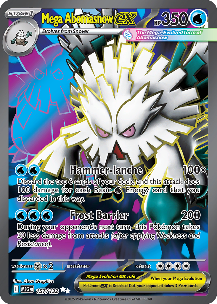 Mega Abomasnow ex 157/132 Ultra Rare Mega Evolution NM/M