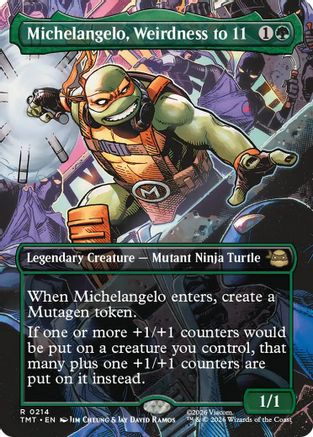 Michelangelo, Weirdness to 11 (Borderless) 0214 Teenage Mutant Ninja Turtles NM/M