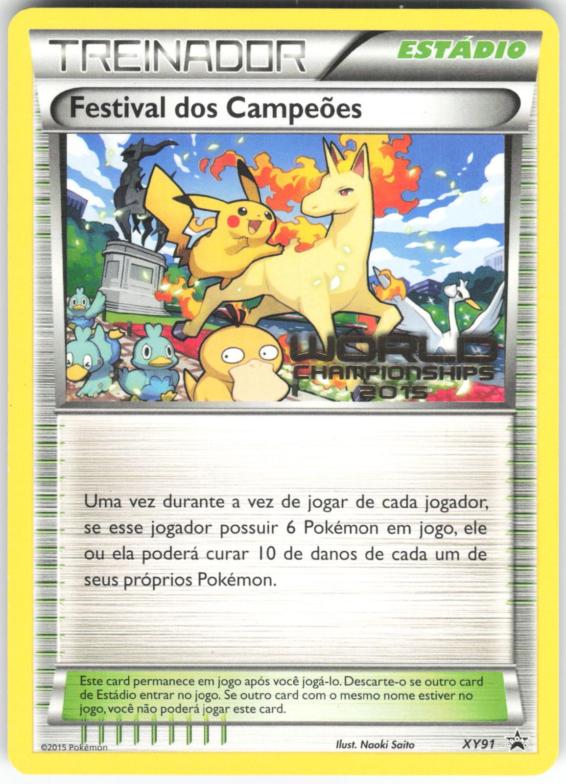 champions festival pokemon card (Portuguese) (2015) XY91 Promo XY Promo NM/M – Raptor Games Glazing Type:Regular MDS26-MFS-60 Black Star Promo card sleeves magic sold