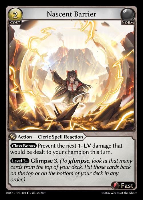 Nascent Barrier 101 Common Radiant Origins NM