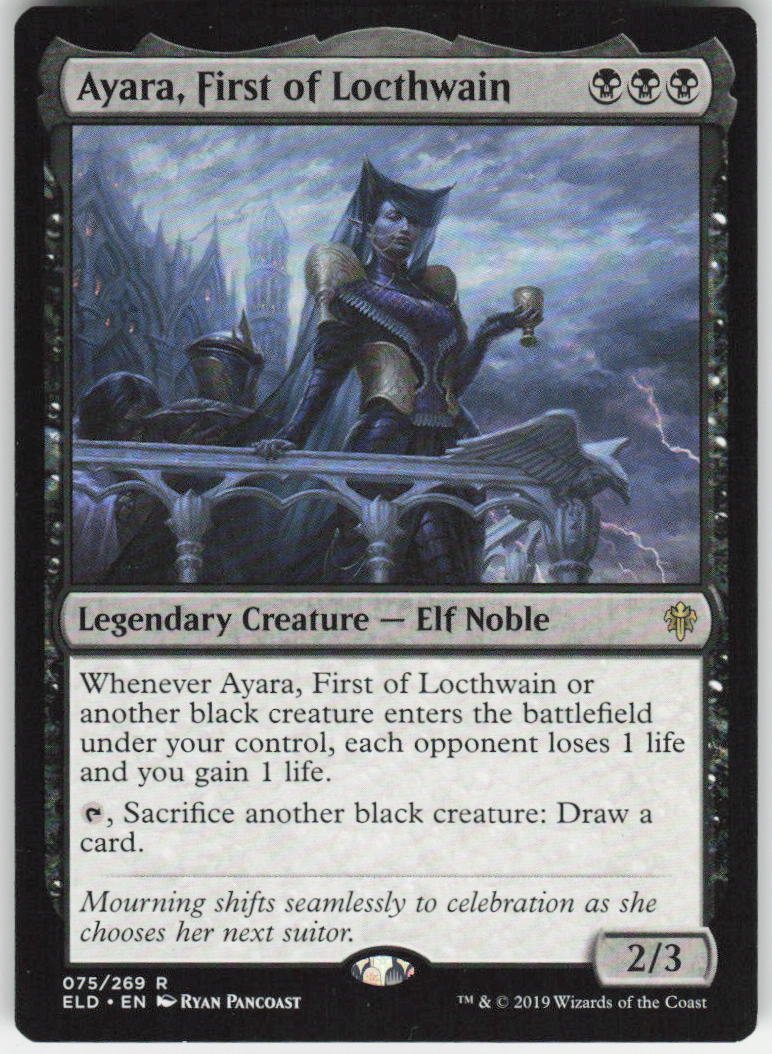 Ayara, First of Locthwain R Throne of Eldraine 75 NM
