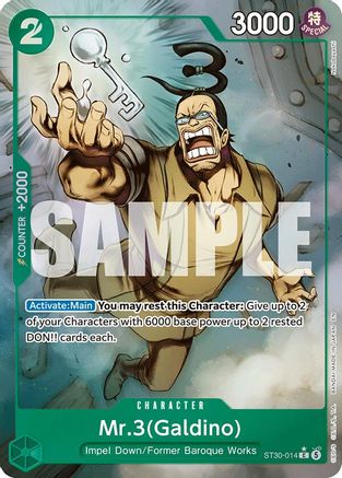 Mr.3(Galdino) (Full Art) ST30-014 Common Starter Deck EX: Luffy & Ace NM/M
