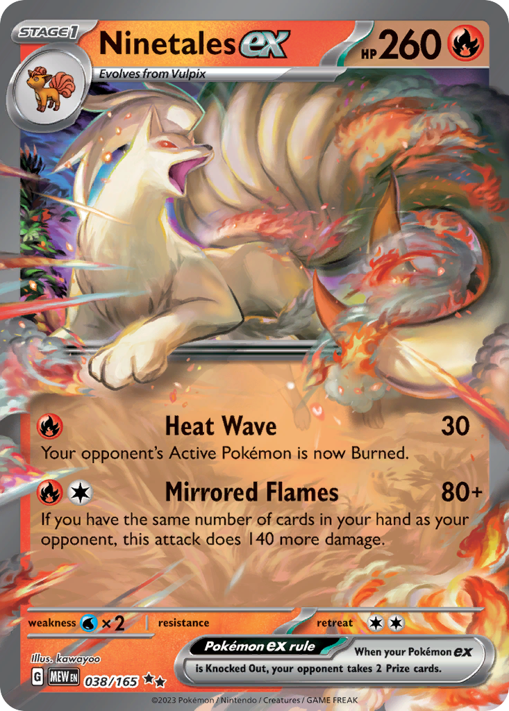 Ninetales ex 038/165 Double Rare 151 NM/M