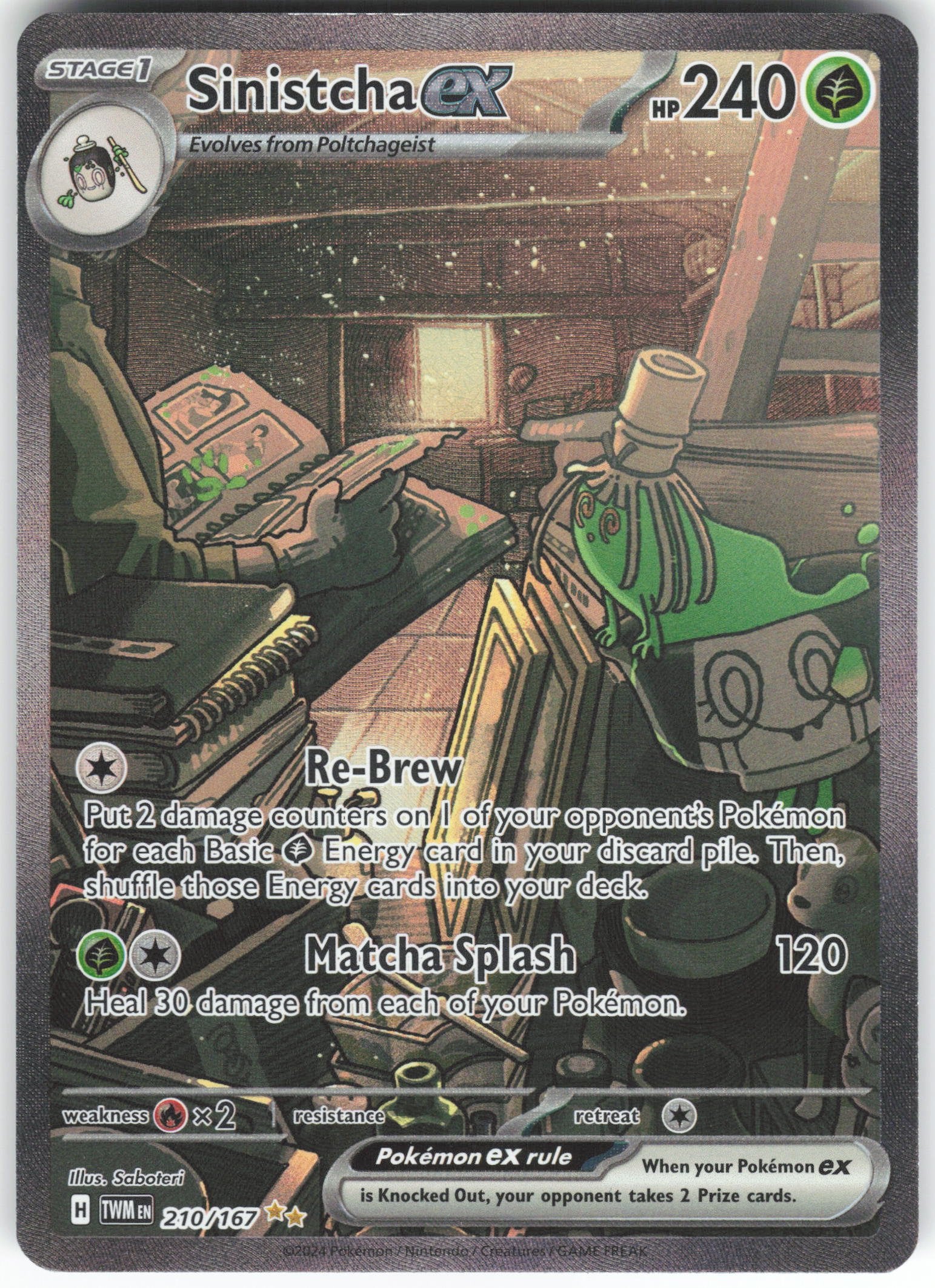 Sinistcha ex Special Illustration Rare SV06: Twilight Masquerade 210/167 NM