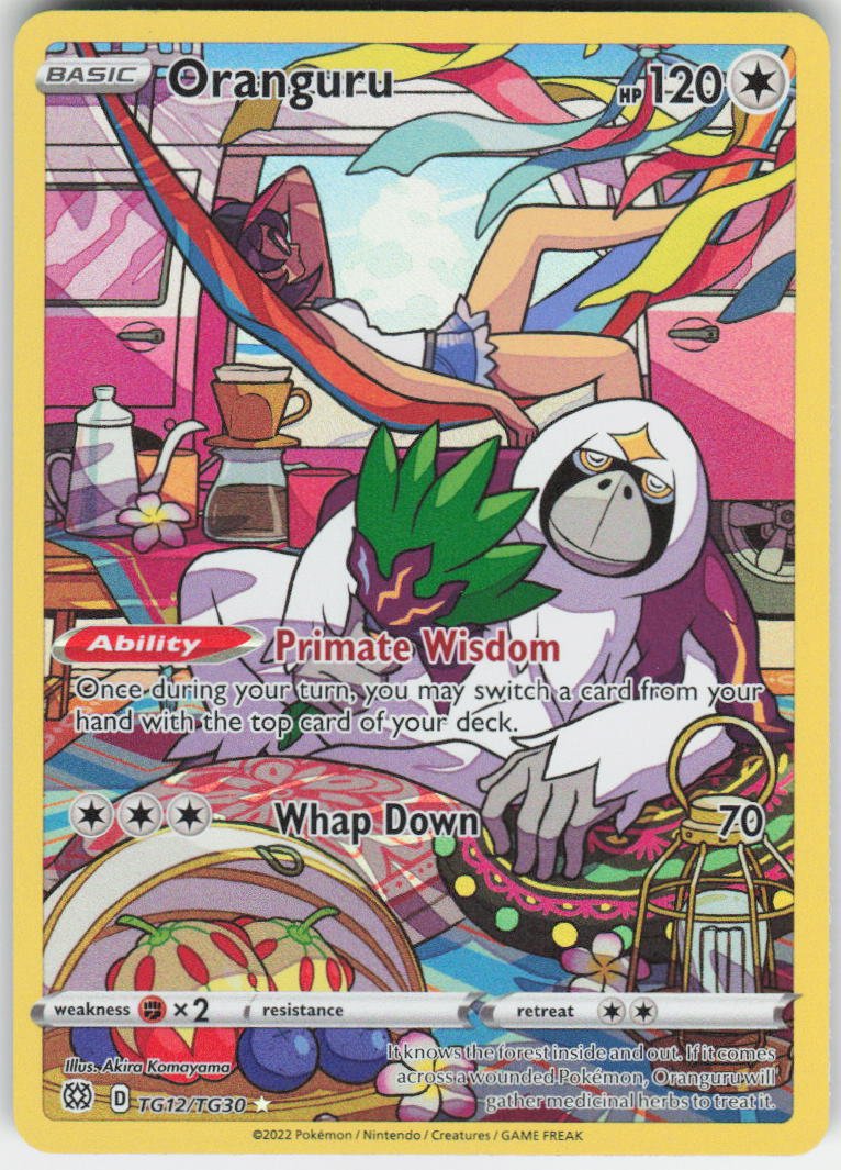 Oranguru Ultra Rare SWSH09: Brilliant Stars Trainer Gallery TG12/TG30 NM