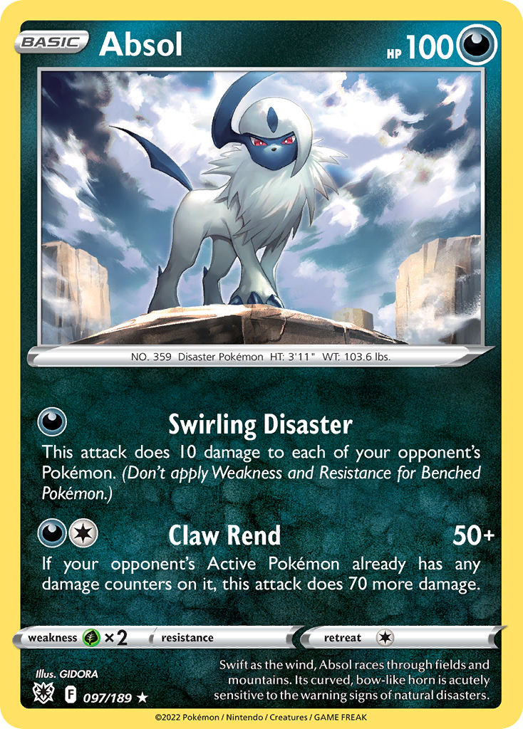 Absol 097/189 Rare Astral Radiance Holo NM/LP