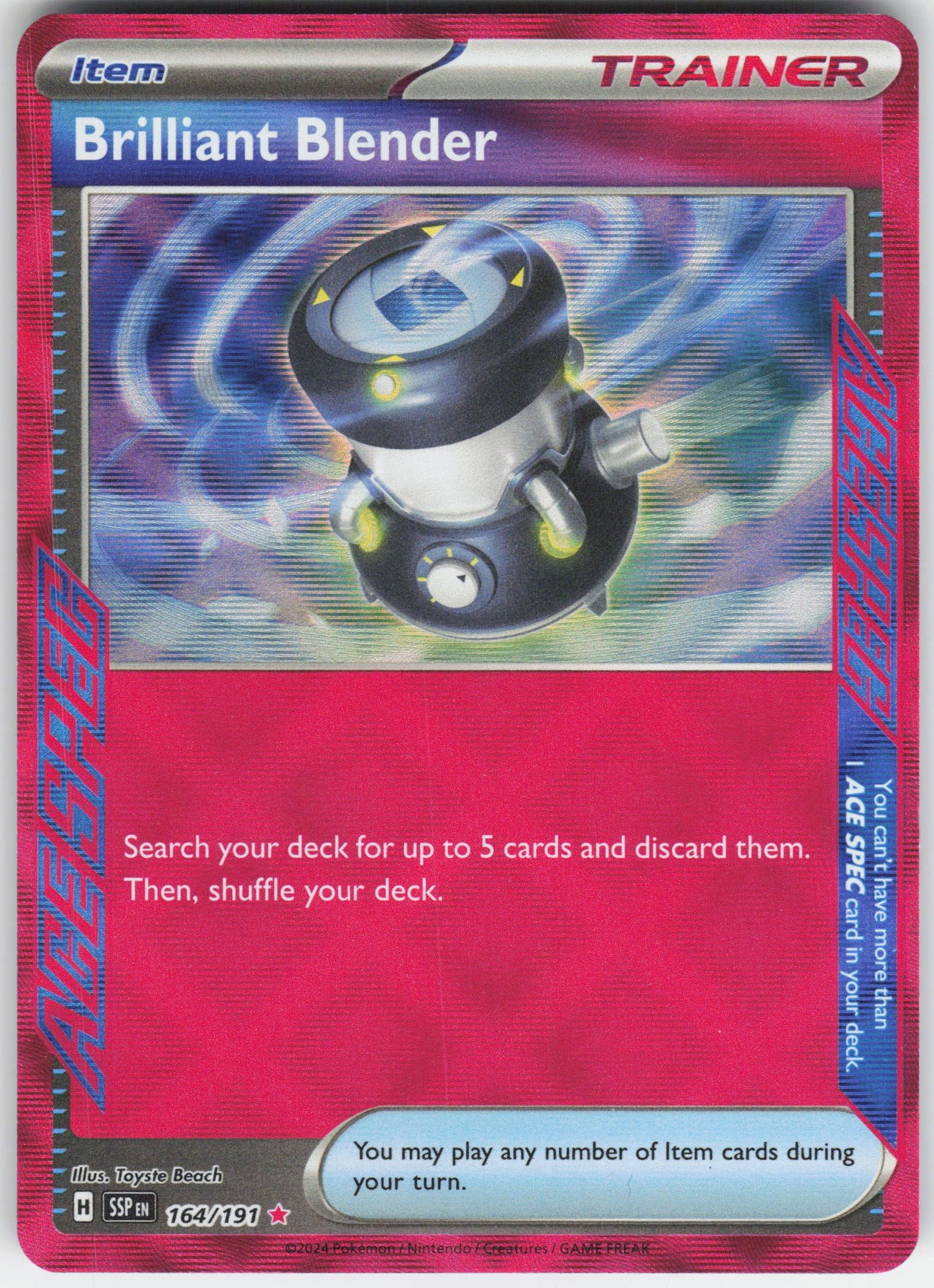 Brilliant Blender ACE SPEC Rare SV08: Surging Sparks 164/191 NM