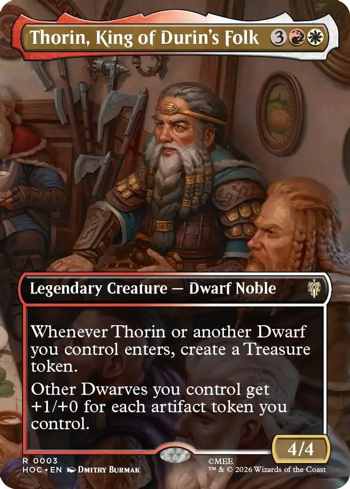 Thorin, King of Durin's Folk (Borderless) 3 Rare The Hobbit: Eternal-Legal NM/M