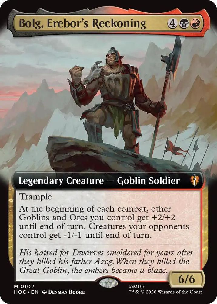 Bolg, Erebor's Reckoning (Extended Art) 102 The Hobbit: Eternal-Legal NM/M