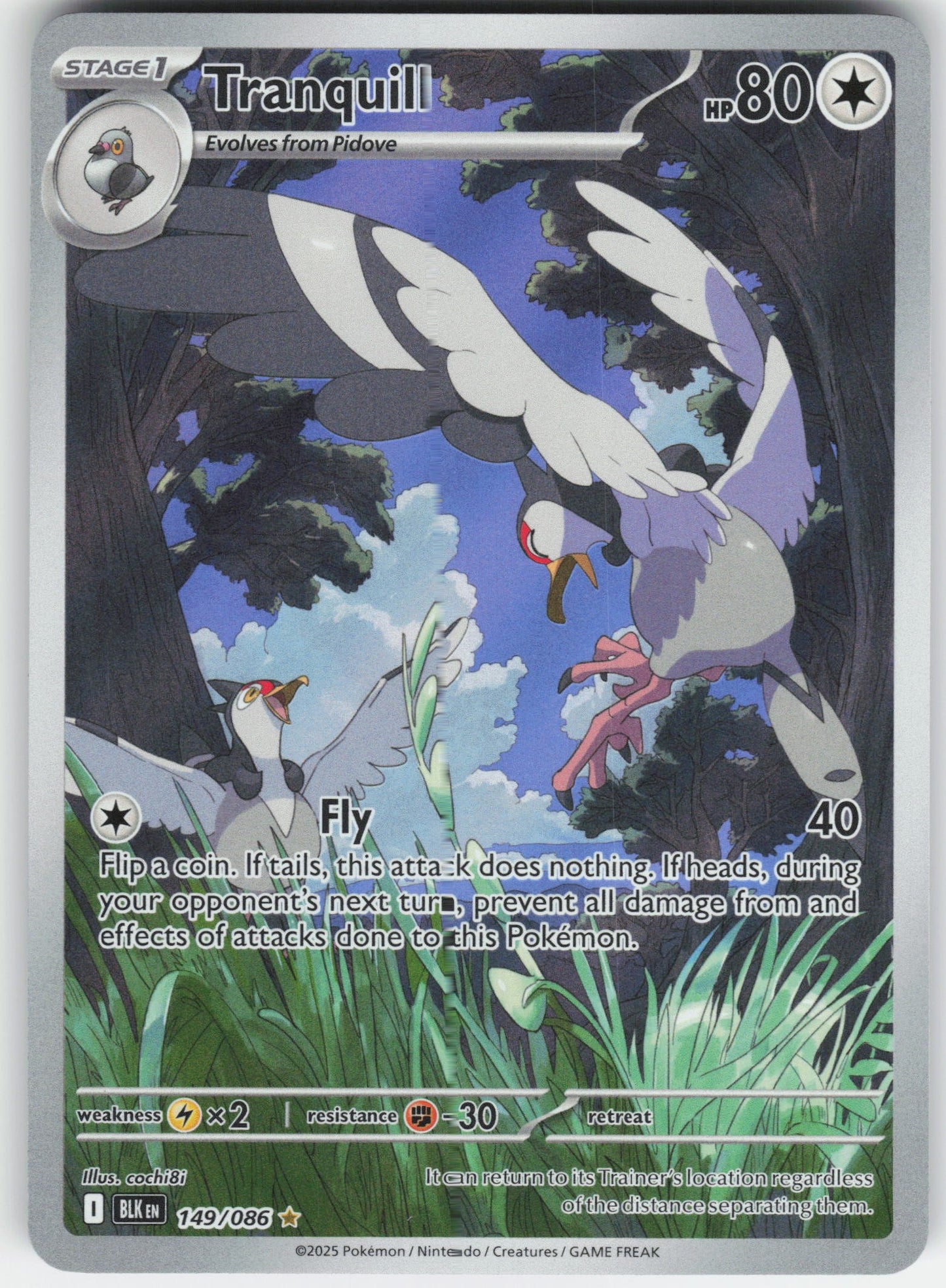 Tranquill - Illustration Rare SV: Black Bolt 149/086 NM