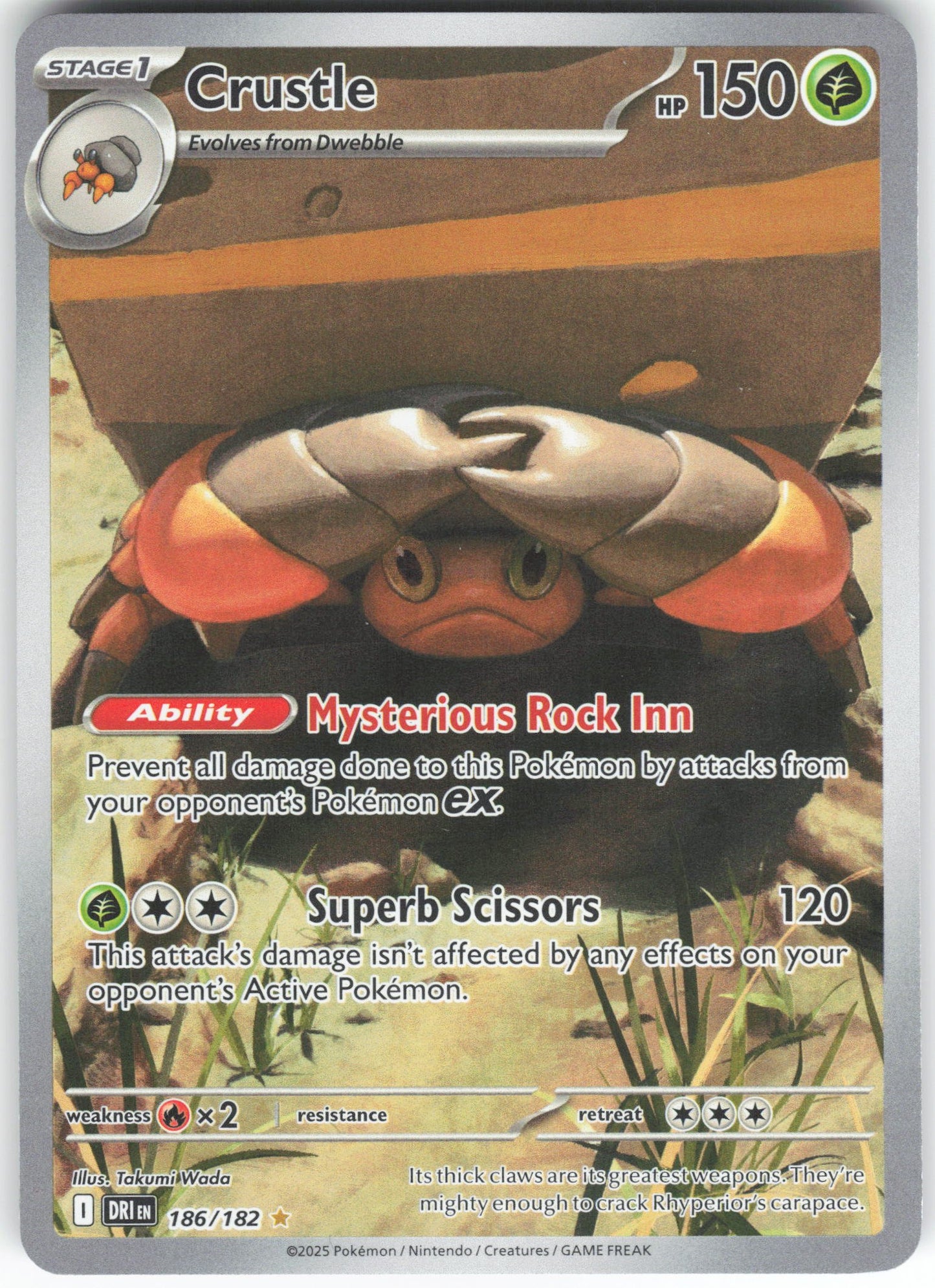 Crustle - Illustration Rare SV10: Destined Rivals 186/182 NM