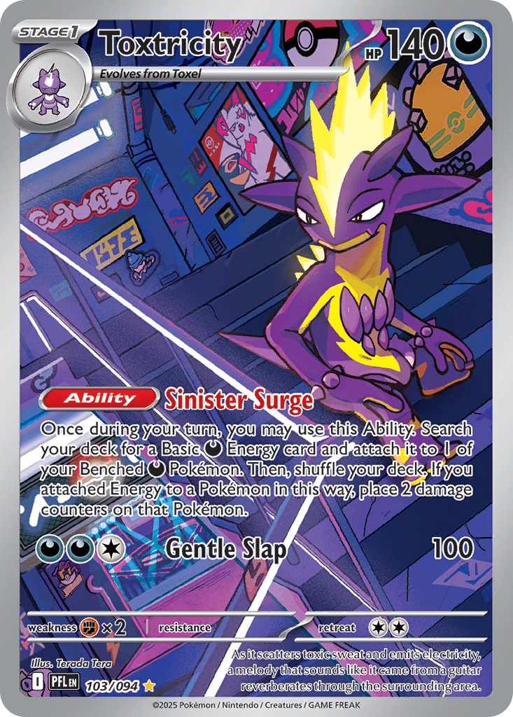Toxtricity 103/094 Illustration Rare Phantasmal Flames NM/M