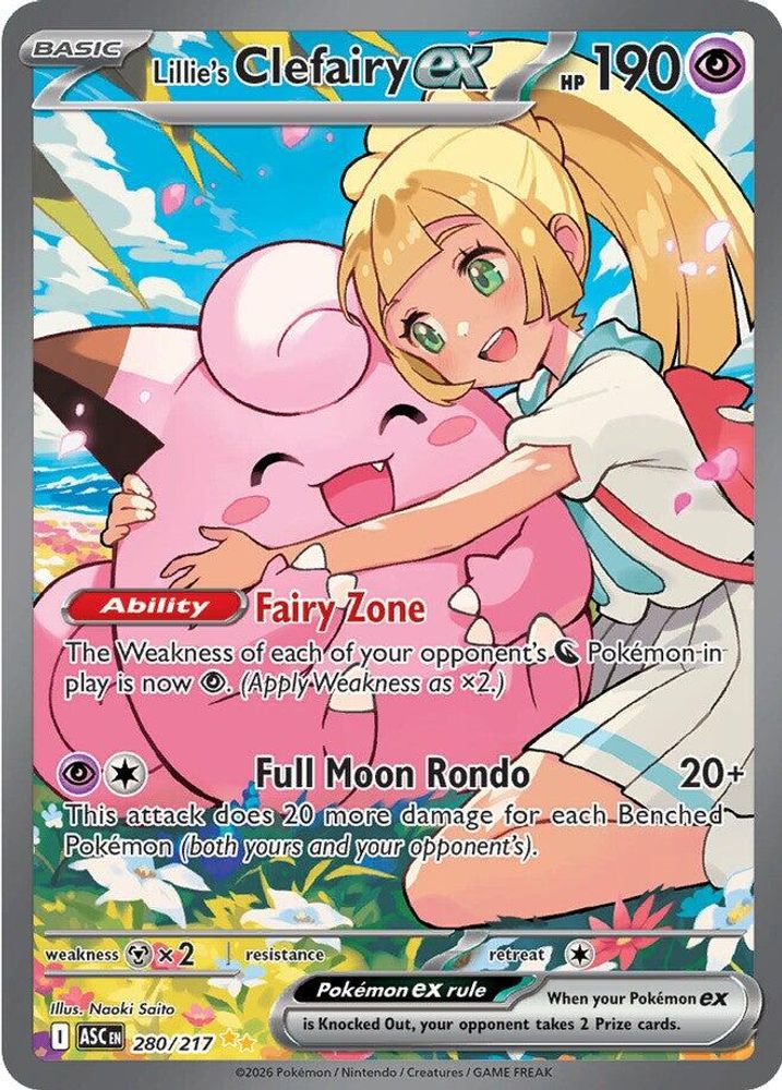 Lillie's Clefairy ex 280/217 Special Illustration Rare Ascended Heroes NM/M