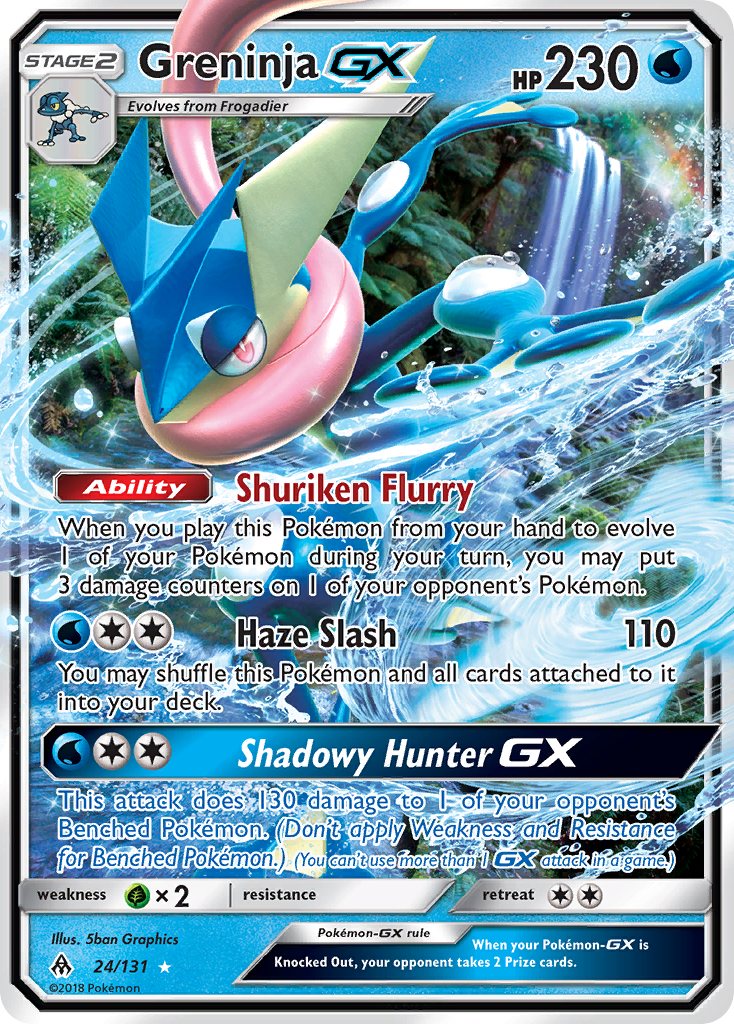 Greninja GX 24/131 GX Rare Forbidden Light Holo NM/M