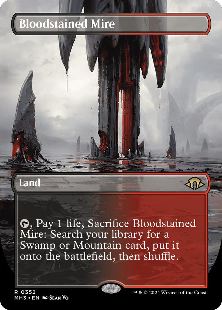 Bloodstained Mire (Borderless) 352 Rare Modern Horizons 3 NM/M