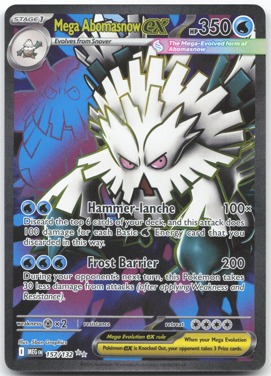 Mega Abomasnow ex - Ultra Rare ME01: Mega Evolution 157/132 NM