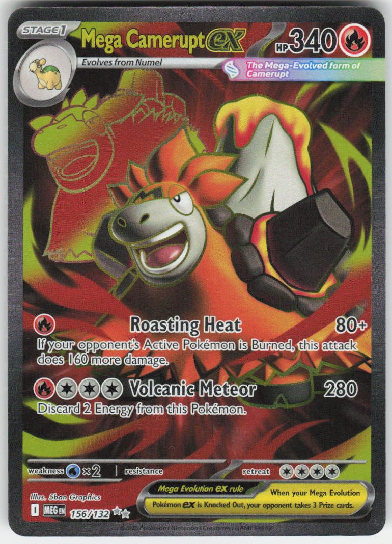 Mega Camerupt ex - Ultra Rare ME01: Mega Evolution 156/132 NM