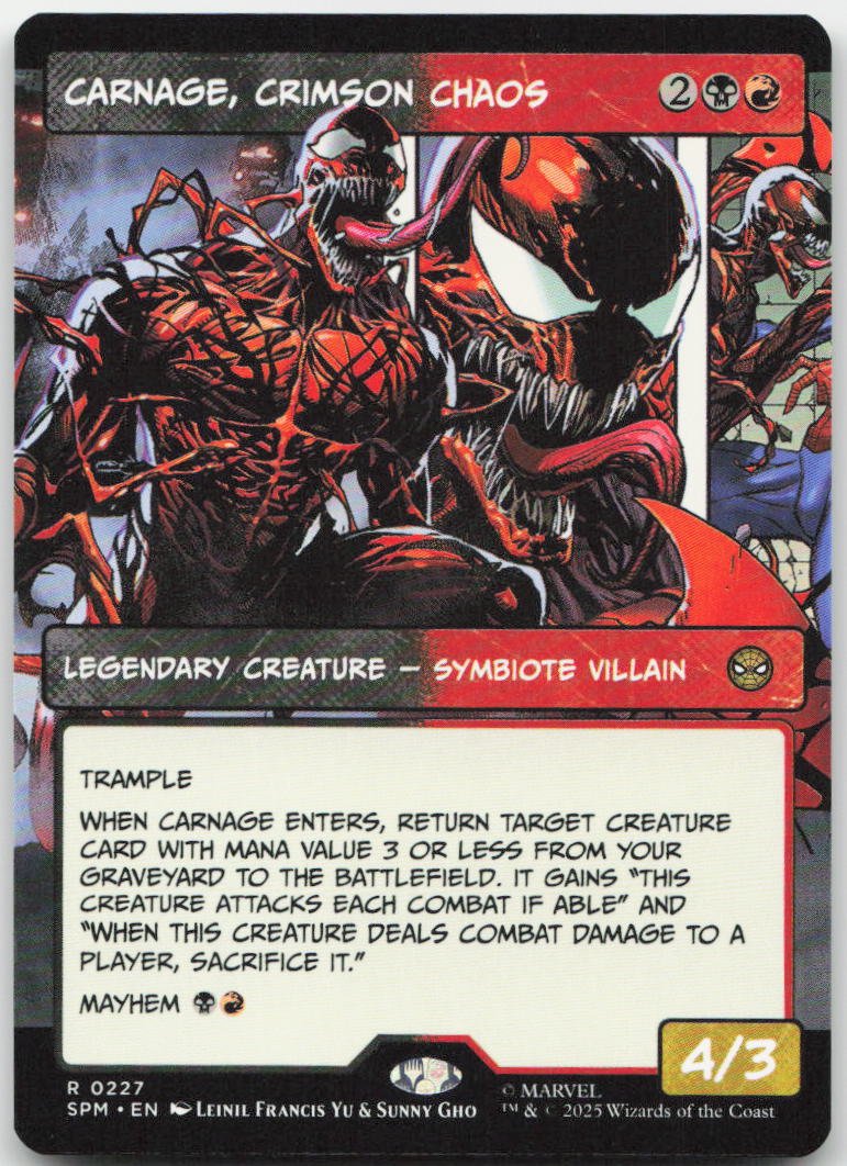 Carnage, Crimson Chaos (Borderless) R Marvel's Spider-Man 227 NM