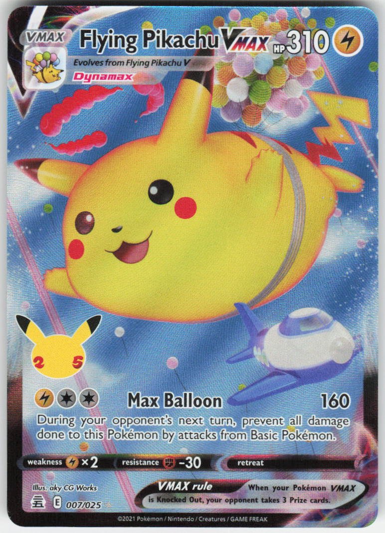 Flying Pikachu VMAX Ultra Rare Celebrations 007/025 NM
