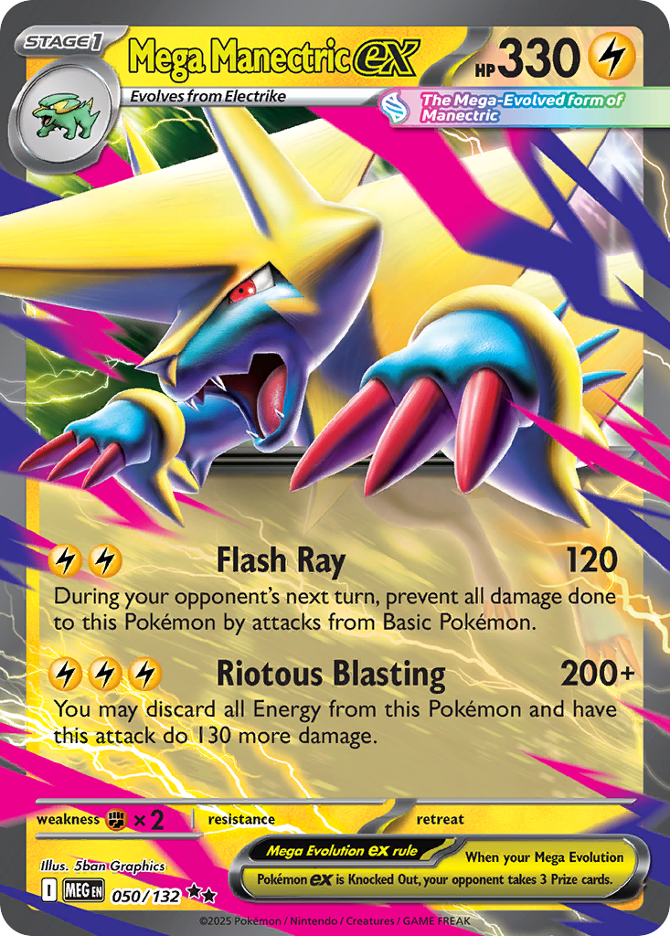 Mega Manectric ex 050/132 Double Rare Mega Evolution NM/M