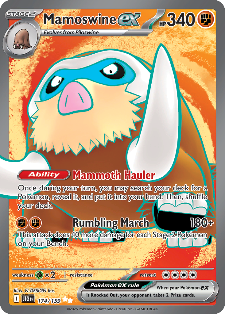 Mamoswine ex 174/159 Ultra Rare Journey Together NM/M