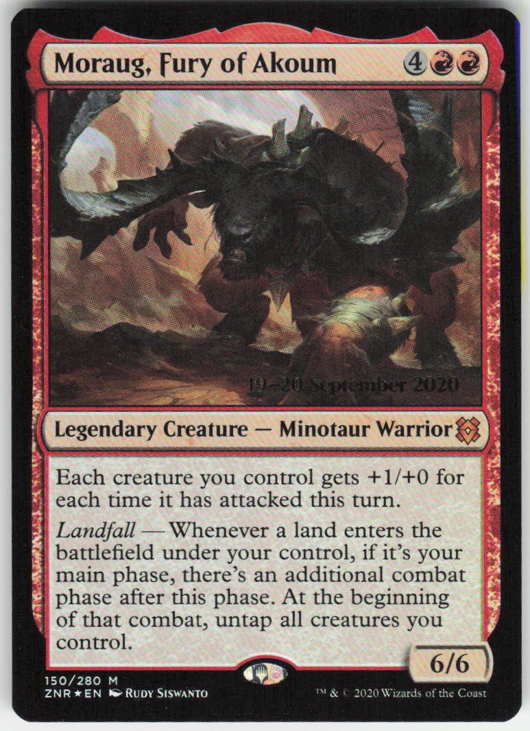 Moraug, Fury of Akoum M Prerelease Cards 150 NM