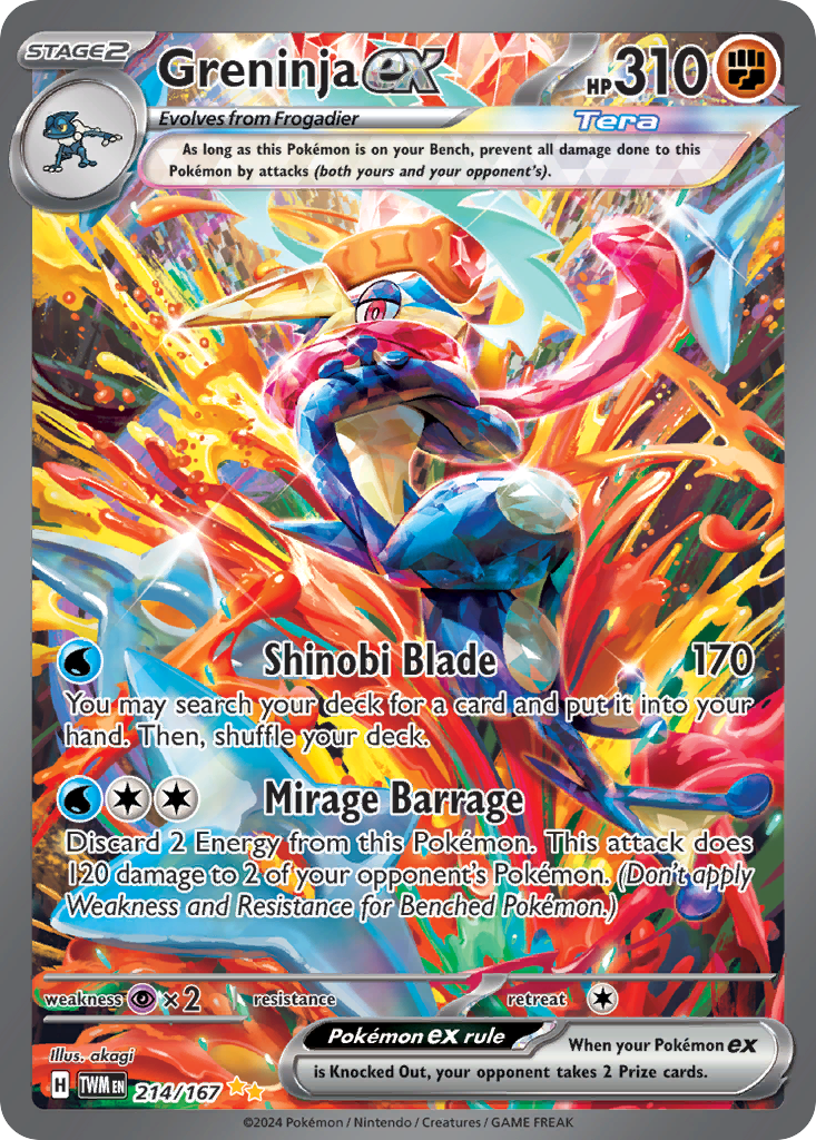 Greninja ex 214/167 Special Illustration Rare Twilight Masquerade NM/M