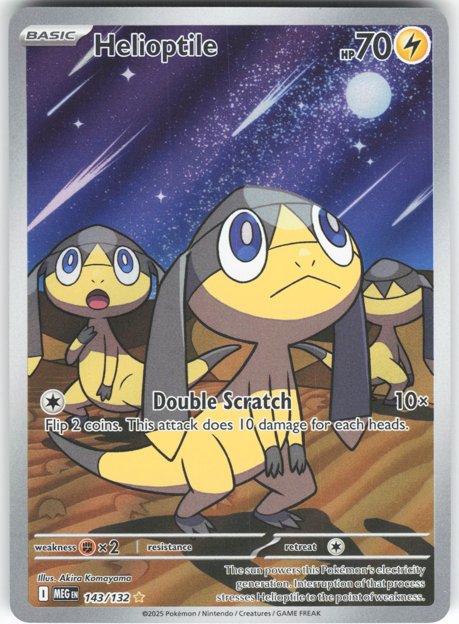 Helioptile - Illustration Rare ME01: Mega Evolution 143/132 NM