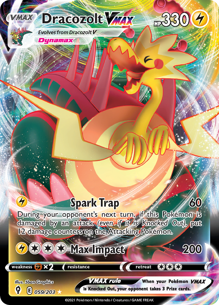 Dracozolt VMAX 059/203 VMAX Rare Evolving Skies Holo NM/M