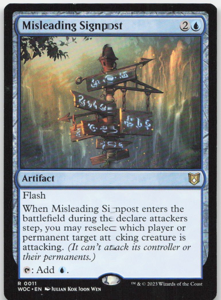 Misleading Signpost R Commander: Wilds of Eldraine 11 NM