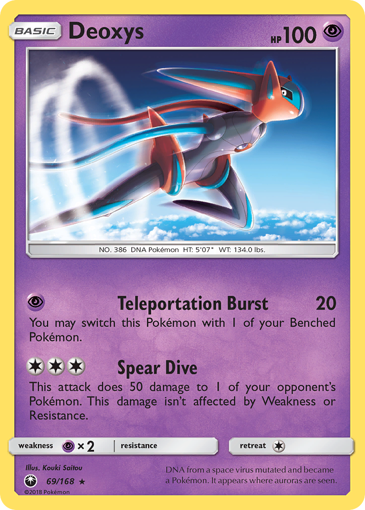 Deoxys 69/168 Rare Celestial Storm NM/LP