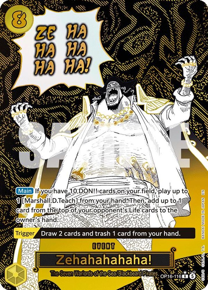 Zehahahahaha! (Alternate Art) OP16-116 Rare The Time of Battle NM/M