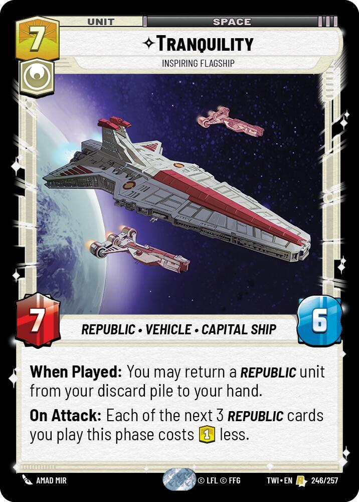 Tranquility - Inspiring Flagship 246/257 Rare Twilight of the Republic NM/M