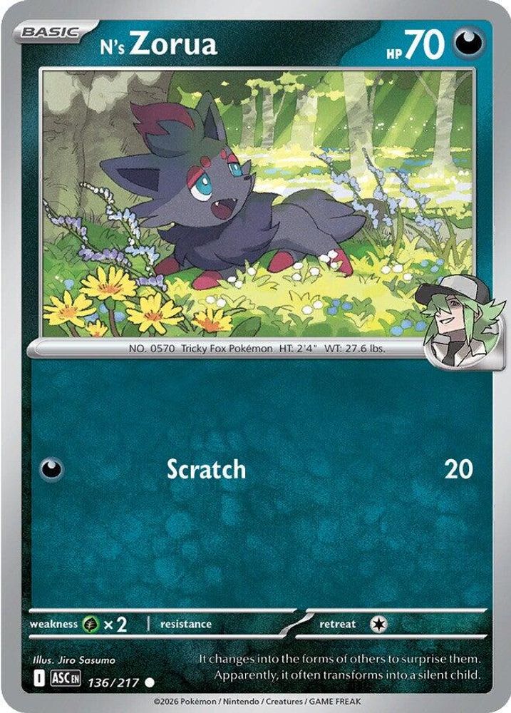 N's Zorua 136/217 Common Ascended Heroes NM/M