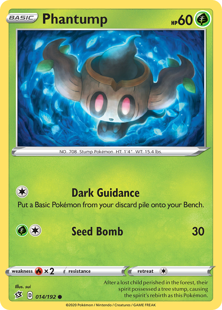 Phantump 014/192 Common Reverse Holo Rebel Clash NM/LP