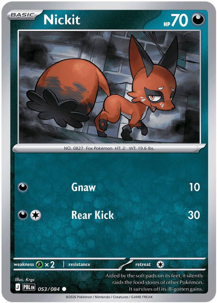 Nickit 053/084 Common Reverse Holo Pitch Black NM/M