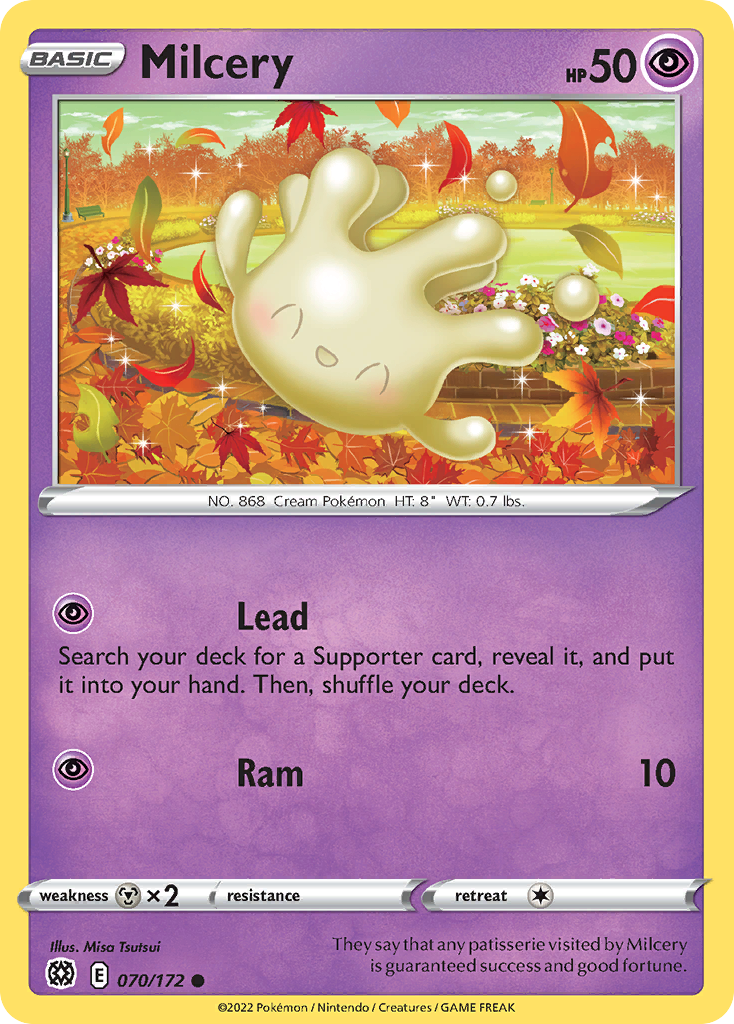 Milcery 070/172 Common Reverse Holo Brilliant Stars NM/LP