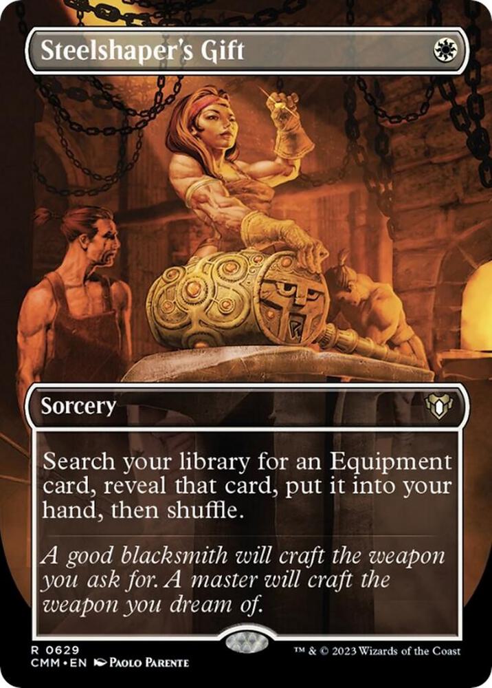 Steelshaper's Gift (Borderless) 629 Rare Commander Masters NM/M