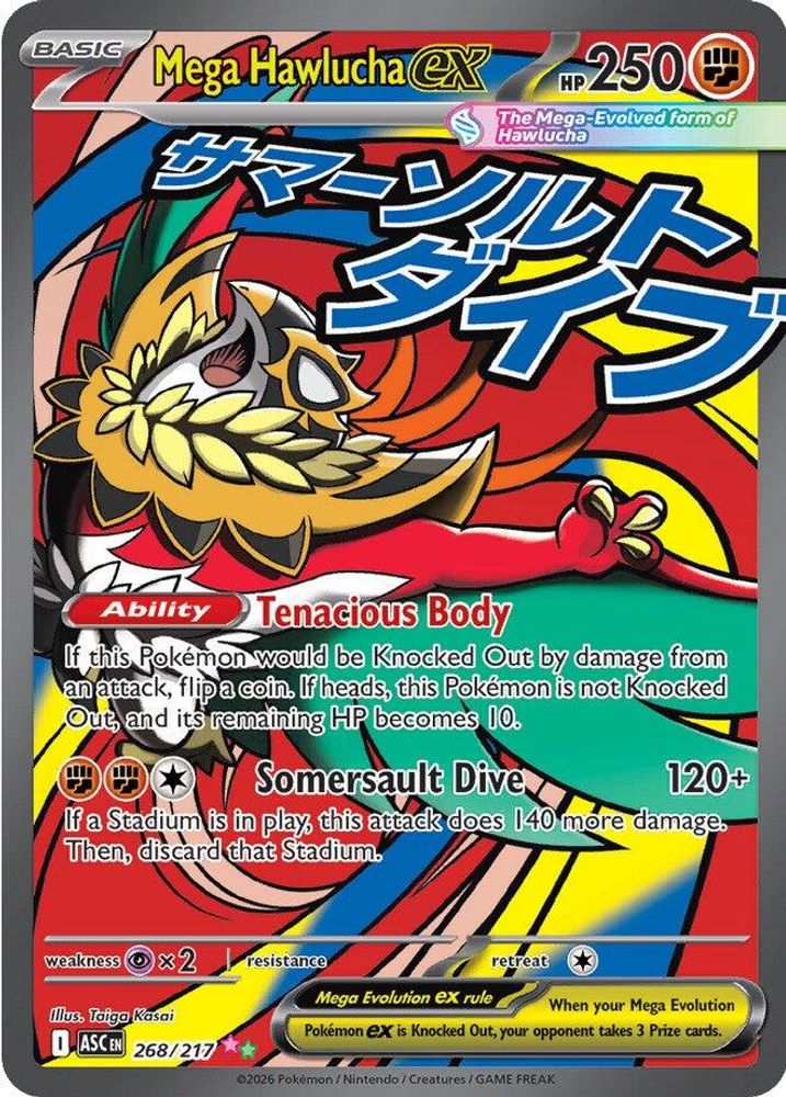 Mega Hawlucha ex 268/217 Mega Attack Rare Ascended Heroes NM/M